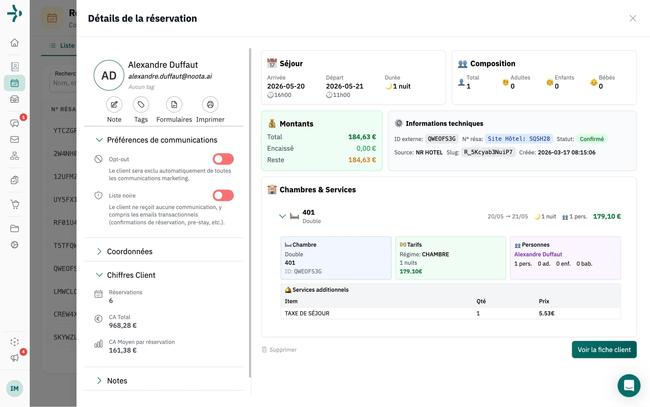 Chaque client est reconnu dès son arrivée