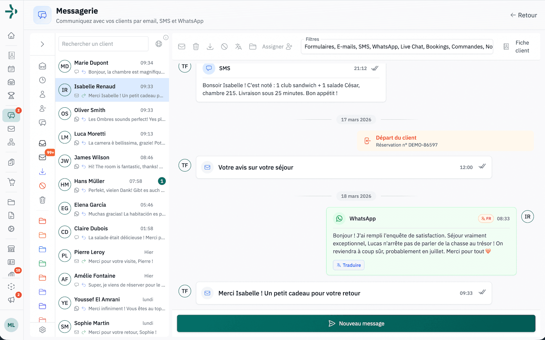 Hub messagerie unifiée TriggerFlow
