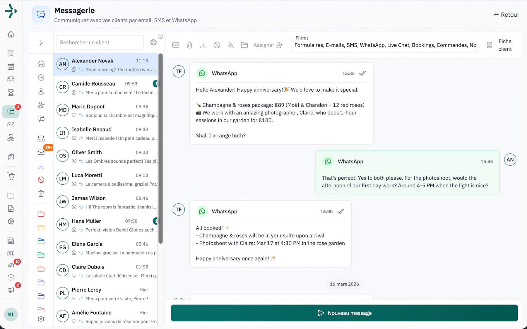 Dashboard WhatsApp Business TriggerFlow