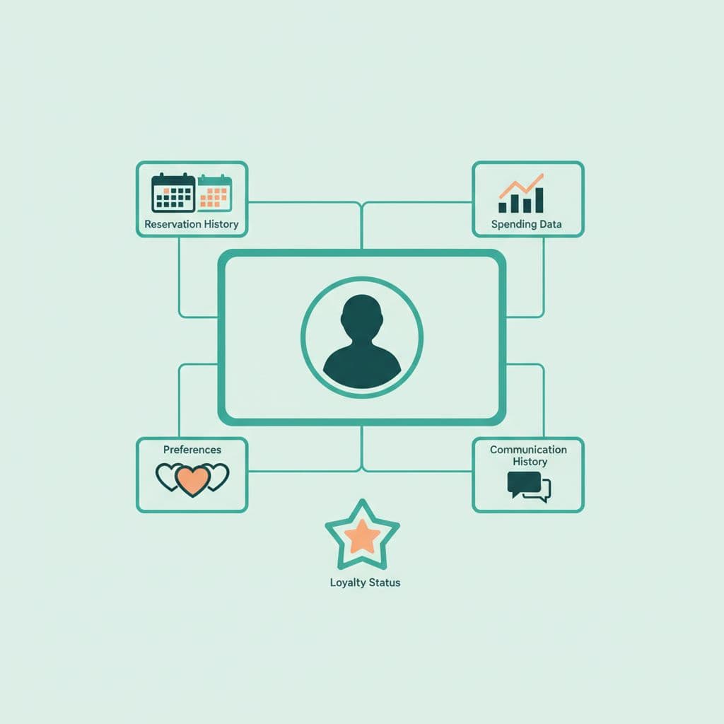 Unified 360-degree guest profile in a hotel CRM